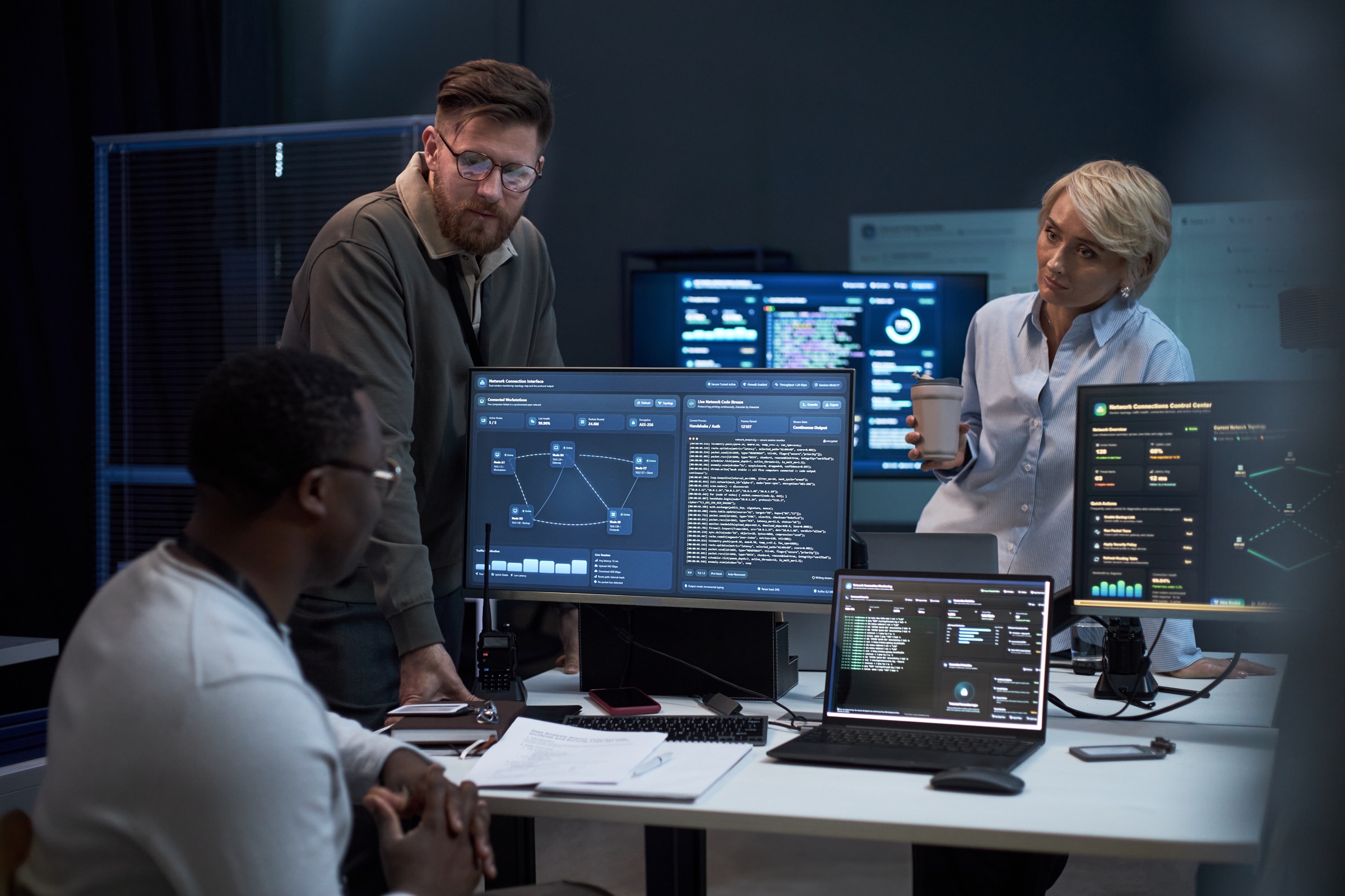 The Northstar operations team reviewing live dashboards